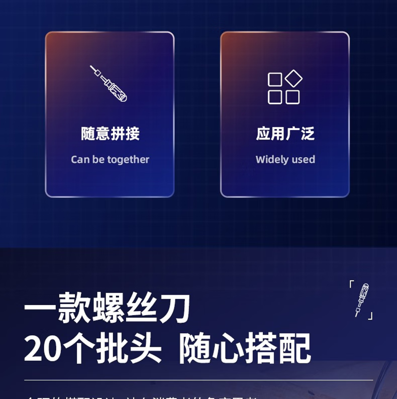 21件多用螺丝批头组套-得力-DL260021-百事达工具商城